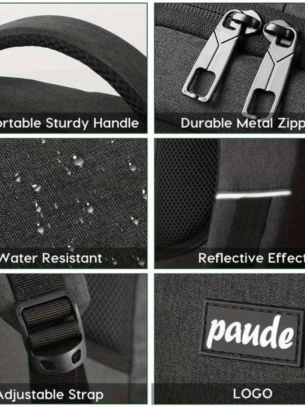 Backpack with USB Charging Port for School College Travel 15.6 Inch Laptop